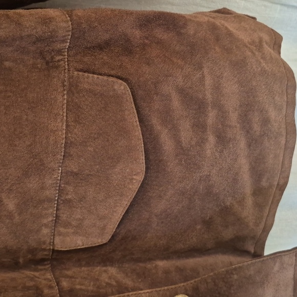 Orvis Dark Brown Suede Leather Women's Blazer Jacket - Picture 4 of 11